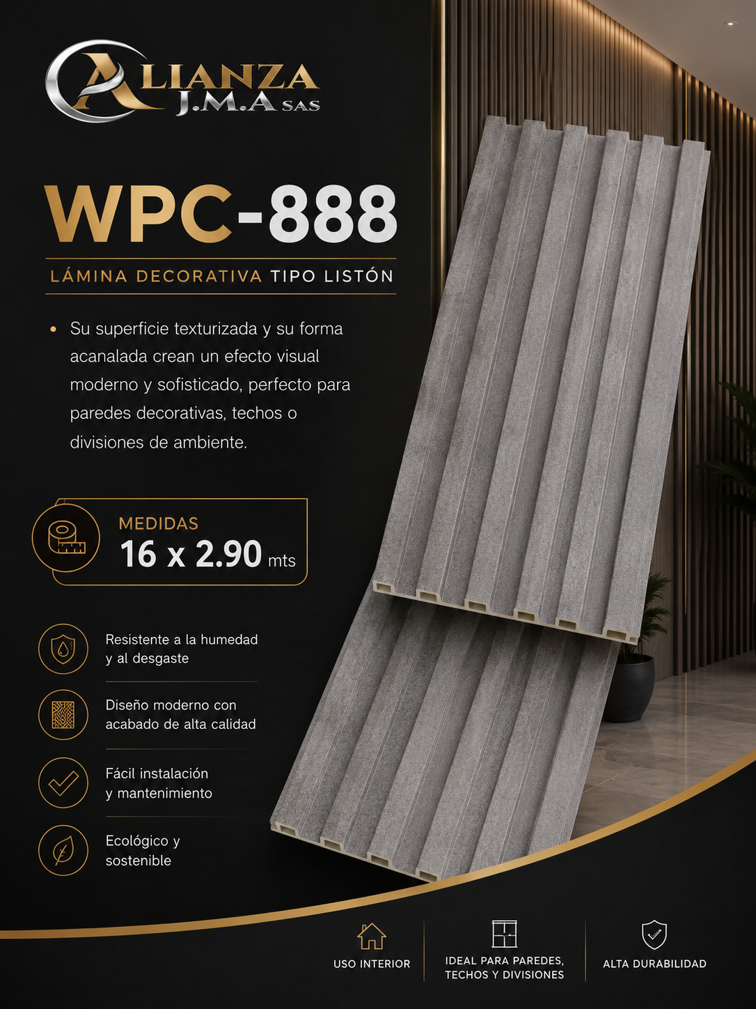 WPC 888 - Panel Decorativo