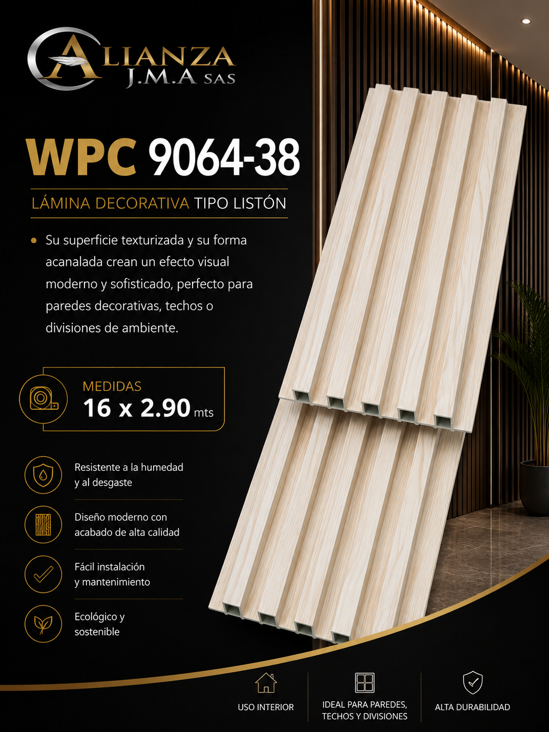 WPC 9064-38 - Panel Decorativo