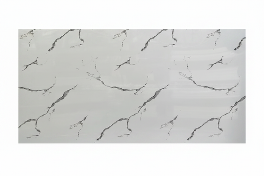 Lámina UV-19 foto de producto - mármol blanco vetas negras